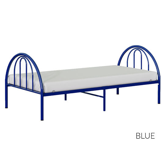 Shop BK Furniture Seattle Metal Twin Bed, Blue at Goodbuygears