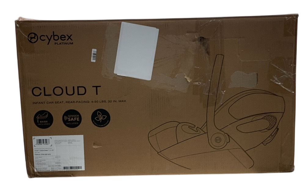 Shop Cybex Cloud T SensorSafe Infant Car Seat With Base, 2024, Platinum White at Goodbuygears