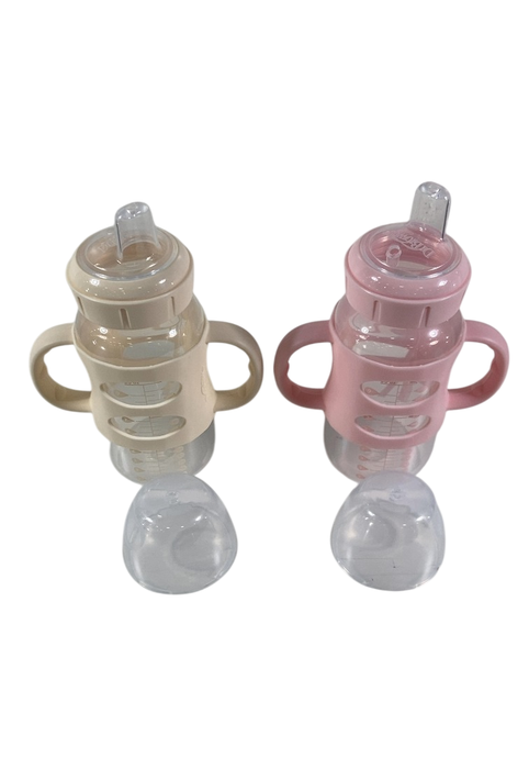 Shop Dr. Brown's Milestones Sippy Spout Bottle with Silicone Handles, 2 Pack, Wide-Neck, Pink/Cream, 9oz/270ml at Goodbuygears