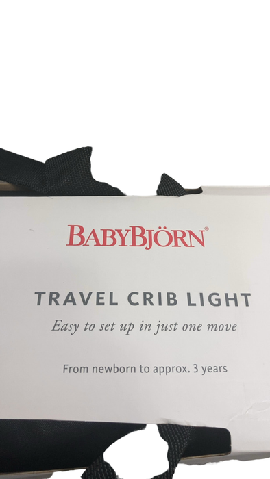 Shop BabyBjorn Travel Crib Light Bundle with Fitted Sheet, Silver at Goodbuygears