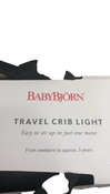 Shop BabyBjorn Travel Crib Light Bundle with Fitted Sheet, Silver at Goodbuygears