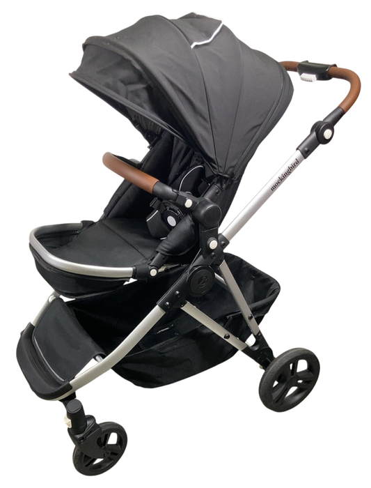 Shop Mockingbird Single 2.0 Stroller, 2024, Black, Silver With Penny Leather, Watercolor Drops at Goodbuygears