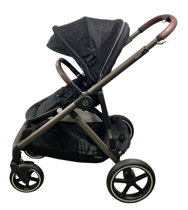 Shop Cybex Gazelle S Modular Stroller, 2024, Moon Black, Taupe Frame at Goodbuygears