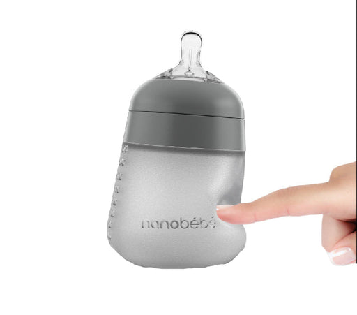 Shop Nanobébé Flexy Silicone Baby Bottle, 5oz, Grey at Goodbuygears