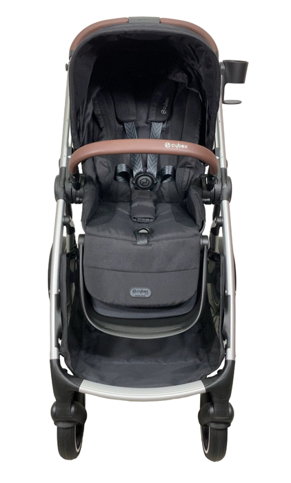 Shop Cybex Gazelle S Modular Stroller, 2024, Moon Black, Silver Frame at Goodbuygears