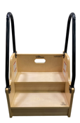 Shop Little Partners Reach-Up Kids Step Stool With Handles & Rails, Natural at Goodbuygears