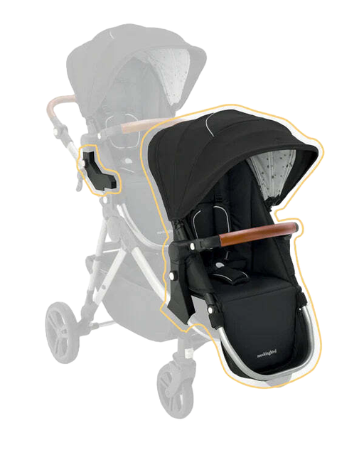 Shop Mockingbird 2nd Seat Kit 2.0, Silver with Penny Leather, Watercolor Drops, Black at Goodbuygears