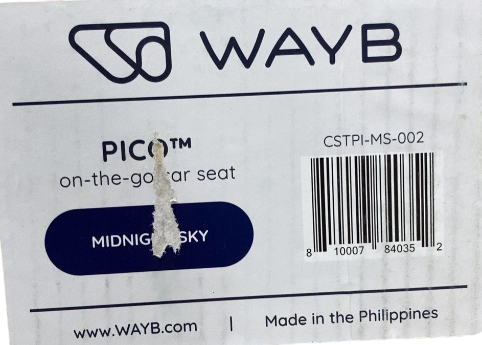 Shop WAYB Pico Portable Car Seat, 2023, Midnight Sky at Goodbuygears