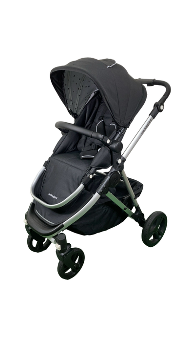 Shop Mockingbird Single 2.0 Stroller, 2024, Black, Silver With Black Leather, Watercolor Drops at Goodbuygears