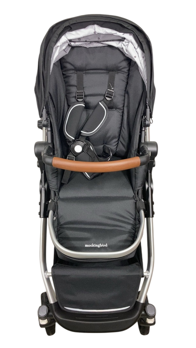 Shop Mockingbird Single to Double 2.0 Stroller, 2025, Black, Silver With Penny Leather, Watercolor Drops at Goodbuygears