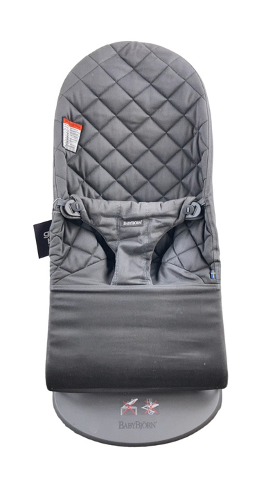 Shop BabyBjorn Bouncer Bliss, Anthracite Cotton Classic Quilt, Dark Gray Frame at Goodbuygears