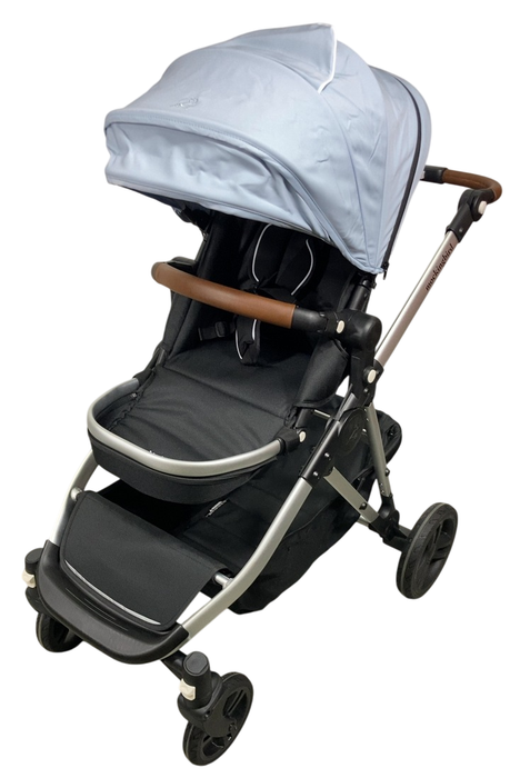 Shop Mockingbird Single to Double 2.0 Stroller, Sky, Watercolor Drops, Silver With Penny Leather, 2025 at Goodbuygears