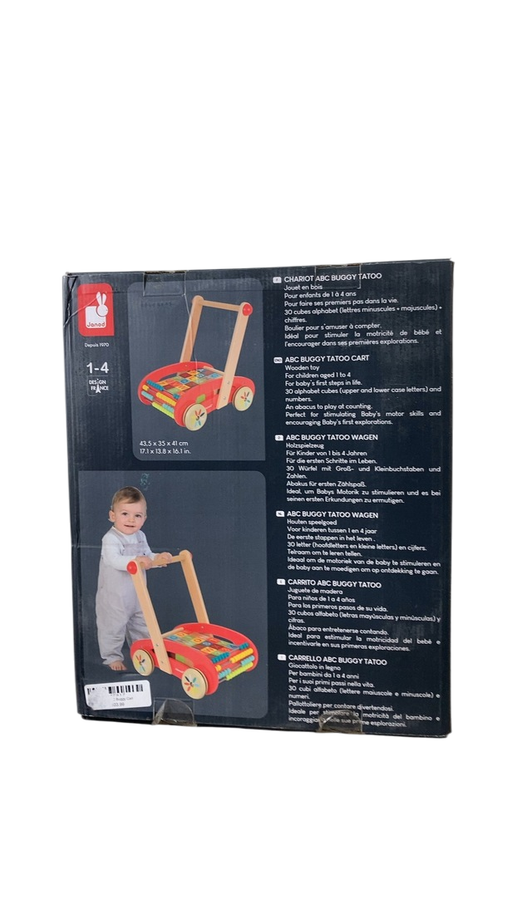 Shop Janod ABC Wooden Trolley Push Cart at Goodbuygears