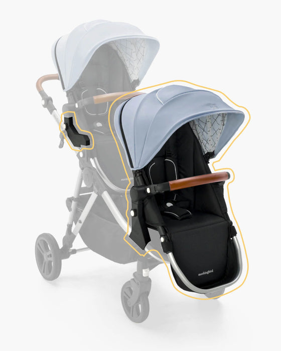 Shop Mockingbird 2nd Seat Kit 2.0, Silver with Penny Leather, Windowpane, Sky at Goodbuygears