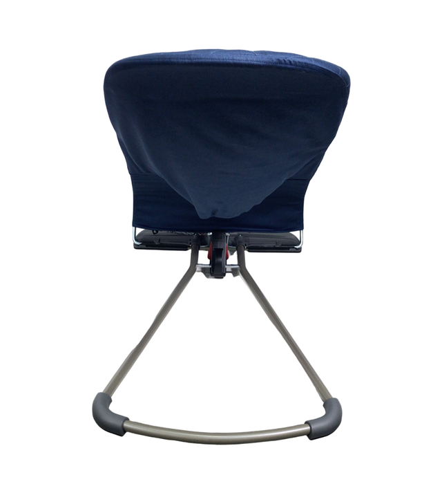 Shop BabyBjorn Bouncer Bliss, Dark Gray Frame, Midnight Blue Cotton Classic Quilt at Goodbuygears