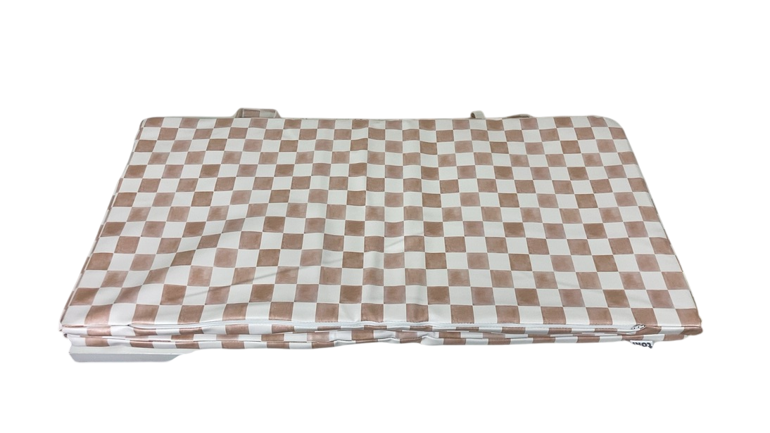 Shop Toki Kids Vegan Leather Mat Standard, Checker Toffee at Goodbuygears