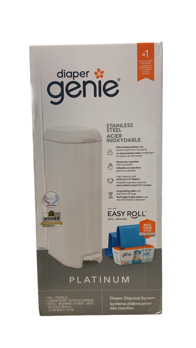 Shop Diaper Genie Platinum Diaper Pail, White at Goodbuygears