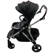 Shop Mockingbird Single to Double 2.0 Stroller, 2024, Black, Silver With Black Leather, Watercolor Drops at Goodbuygears