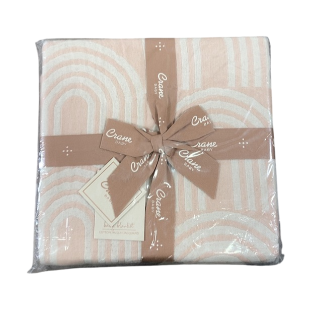 Shop Crane Baby Cotton Muslin Jacquard Blanket, Pink Rainbow at Goodbuygears
