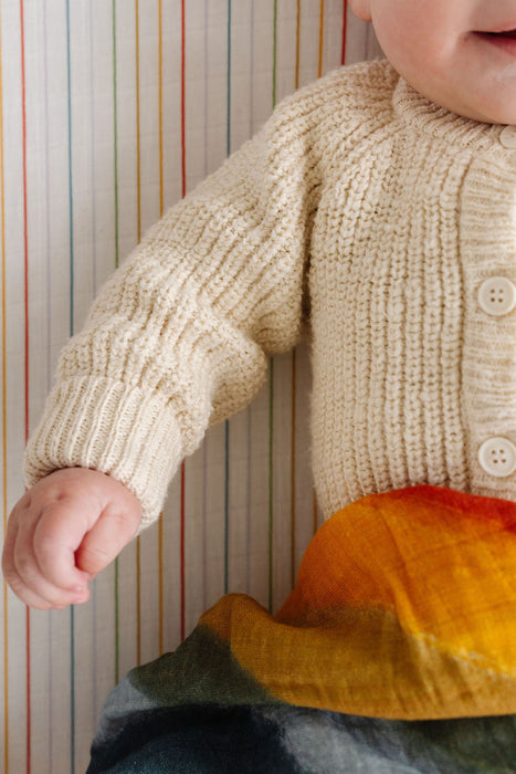 Clementine Kids Rainbow Stripe Crib Sheet