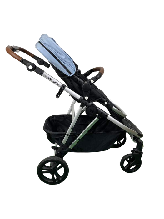 Shop Mockingbird Single to Double 2.0 Stroller, 2024, Silver With Penny Leather, Sky, Watercolor Drops at Goodbuygears