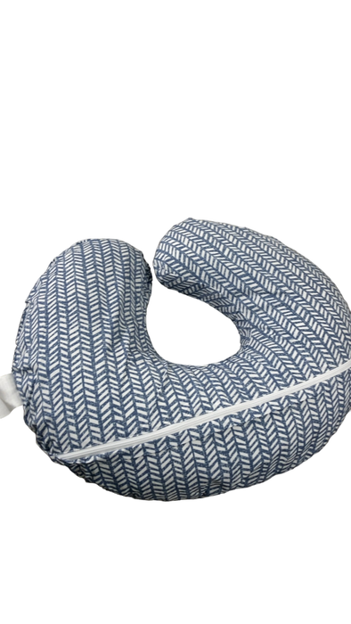 Shop Boppy Nursing and Infant Support Pillow, Blue Herringbone at Goodbuygears