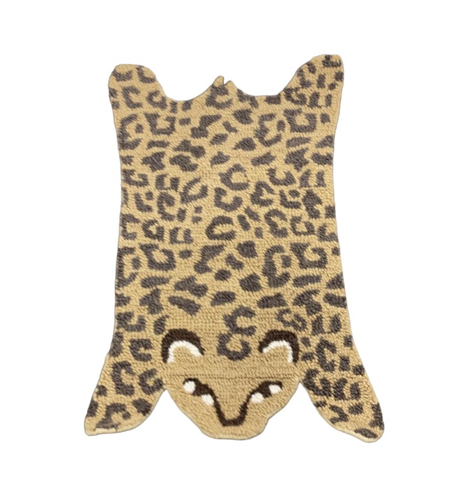 Shop Crane Baby Hand Tufted Wool Animal Shaped Rug, Leopard at Goodbuygears