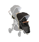 Shop Mockingbird 2nd Seat Kit with Extendable Canopy, Black, Windowpane, Silver With Penny Leather at Goodbuygears