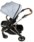 Shop Mockingbird Single 2.0 Stroller, 2024, Sky, Watercolor Drops, Silver With Penny Leather at Goodbuygears