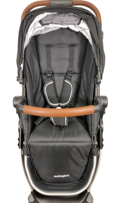 Shop Mockingbird Single 2.0 Stroller, 2024, Black, Silver With Penny Leather, Watercolor Drops at Goodbuygears