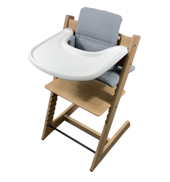Shop Stokke Tripp Trapp Complete High Chair, 2, Natural Oak, Nordic Blue at Goodbuygears
