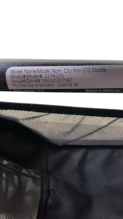 Shop Baby Jogger City Mini GT2 Double Stroller, 2022, Jet at Goodbuygears