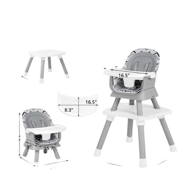 Shop Kinder King Convertible High Chair, Wavy Grain at Goodbuygears