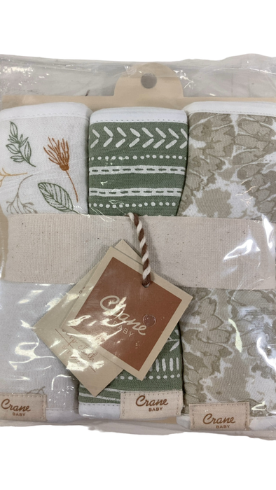 Shop Crane Baby Cotton Muslin Burp Cloth Set, Willow Neutral Leaf at Goodbuygears