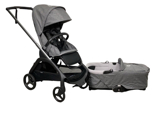 Shop Bugaboo Dragonfly Bassinet and Seat Stroller, 2023, Graphite, Grey Melange, Grey Melange at Goodbuygears