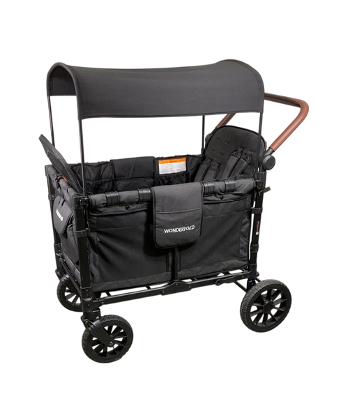 Shop Wonderfold W4 Luxe Quad Stroller Wagon, 2023, Volcanic Black at Goodbuygears