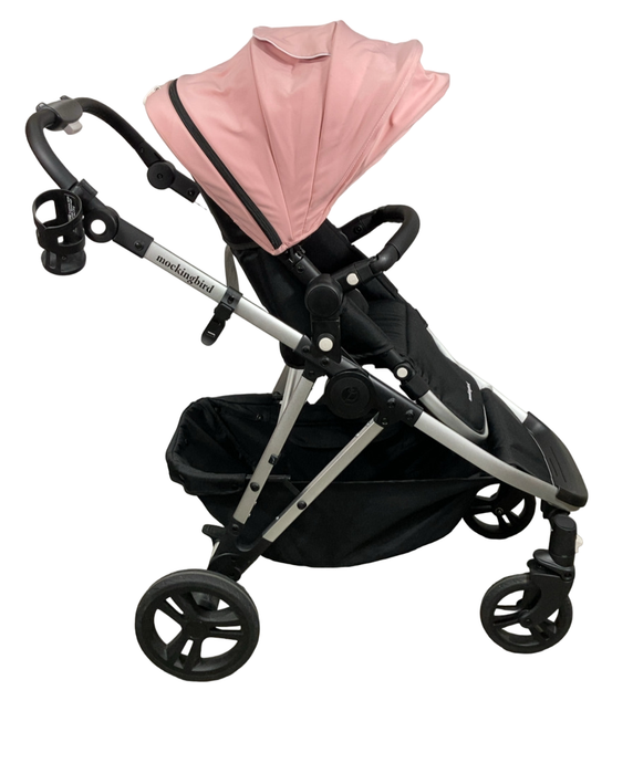 Shop Mockingbird Single 2.0 Stroller, 2024, Silver with Black Leather, Watercolor Drops, Bloom at Goodbuygears