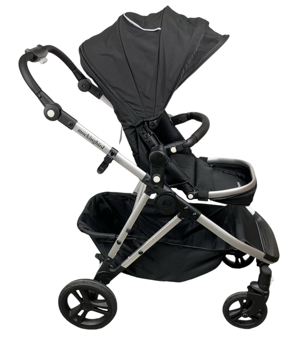 Shop Mockingbird Single to Double 2.0 Stroller, Black, Windowpane, Silver With Black Leather, 2024 at Goodbuygears
