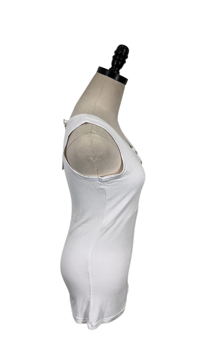 Shop Ingrid & Isabel Rib Henley Maternity + Nursing Tank, Small, White at Goodbuygears