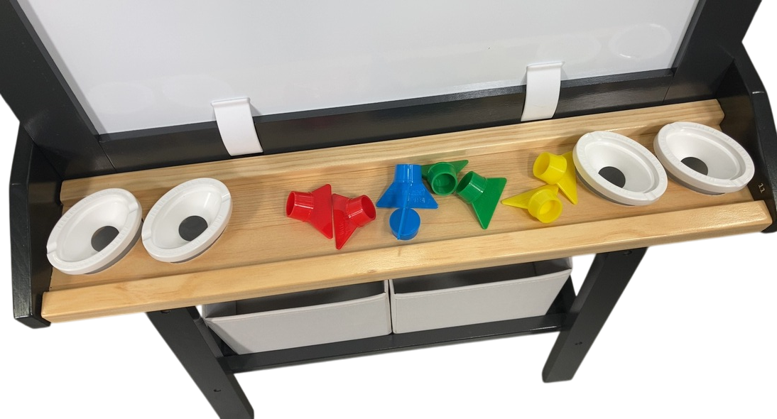 Shop Little Partners Deluxe Learn 'N Play Art Center Easel, Charcoal with Natural at Goodbuygears