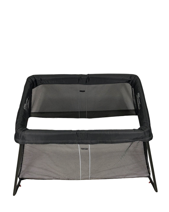 Shop BabyBjorn Travel Crib Light Bundle with Fitted Sheet, Black at Goodbuygears