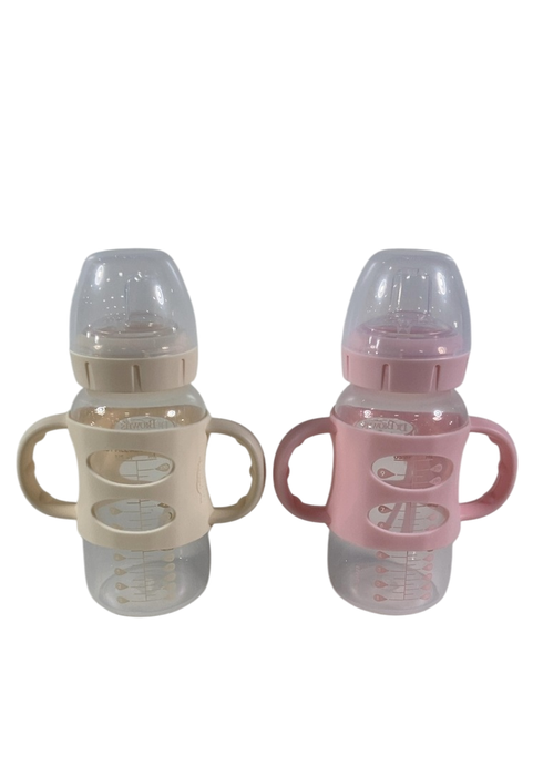 Shop Dr. Brown's Milestones Sippy Spout Bottle with Silicone Handles, 2 Pack, Wide-Neck, Pink/Cream, 9oz/270ml at Goodbuygears
