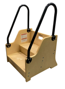 Shop Little Partners Reach-Up Kids Step Stool With Handles & Rails, Natural at Goodbuygears
