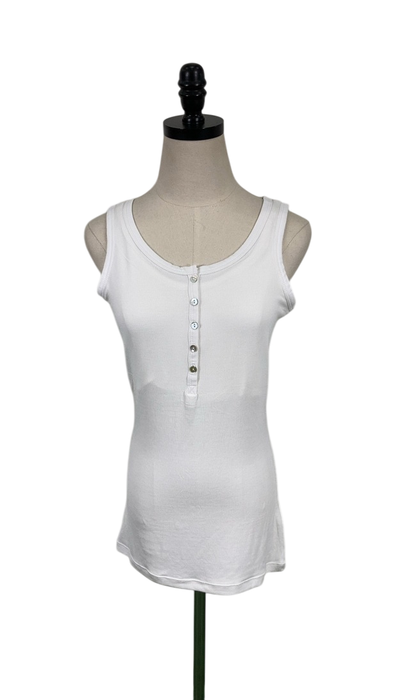 Shop Ingrid & Isabel Rib Henley Maternity + Nursing Tank, Small, White at Goodbuygears