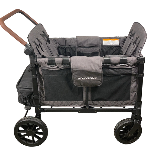 Shop Wonderfold W4 Luxe Quad Stroller Wagon, 2024, Charcoal Grey with Black Frame at Goodbuygears