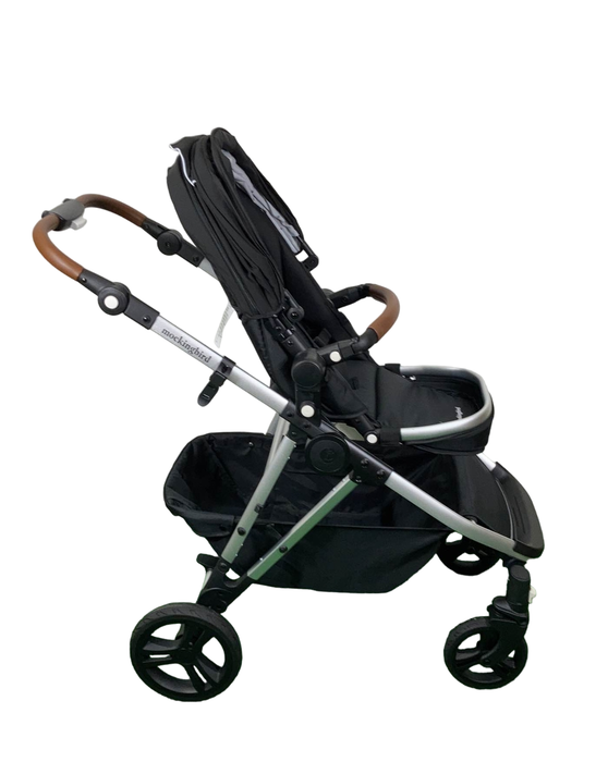 Shop Mockingbird Single to Double 2.0 Stroller, 2024, Silver with Penny Leather, Watercolor Drops, Black at Goodbuygears