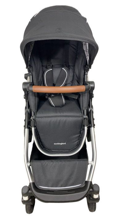 Shop Mockingbird Single to Double 2.0 Stroller, 2024, Black, Silver With Penny Leather, Windowpane at Goodbuygears