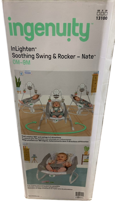 Shop Ingenuity InLighten 2-in-1 Baby Swing And Rocker, Nate at Goodbuygears