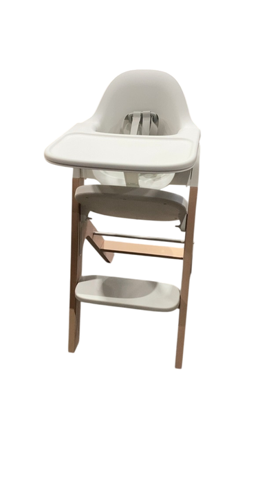Shop Mockingbird High Chair, 2.0, Natural Beech, White at Goodbuygears