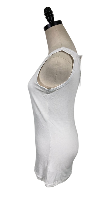 Shop Ingrid & Isabel Rib Henley Maternity + Nursing Tank, Small, White at Goodbuygears